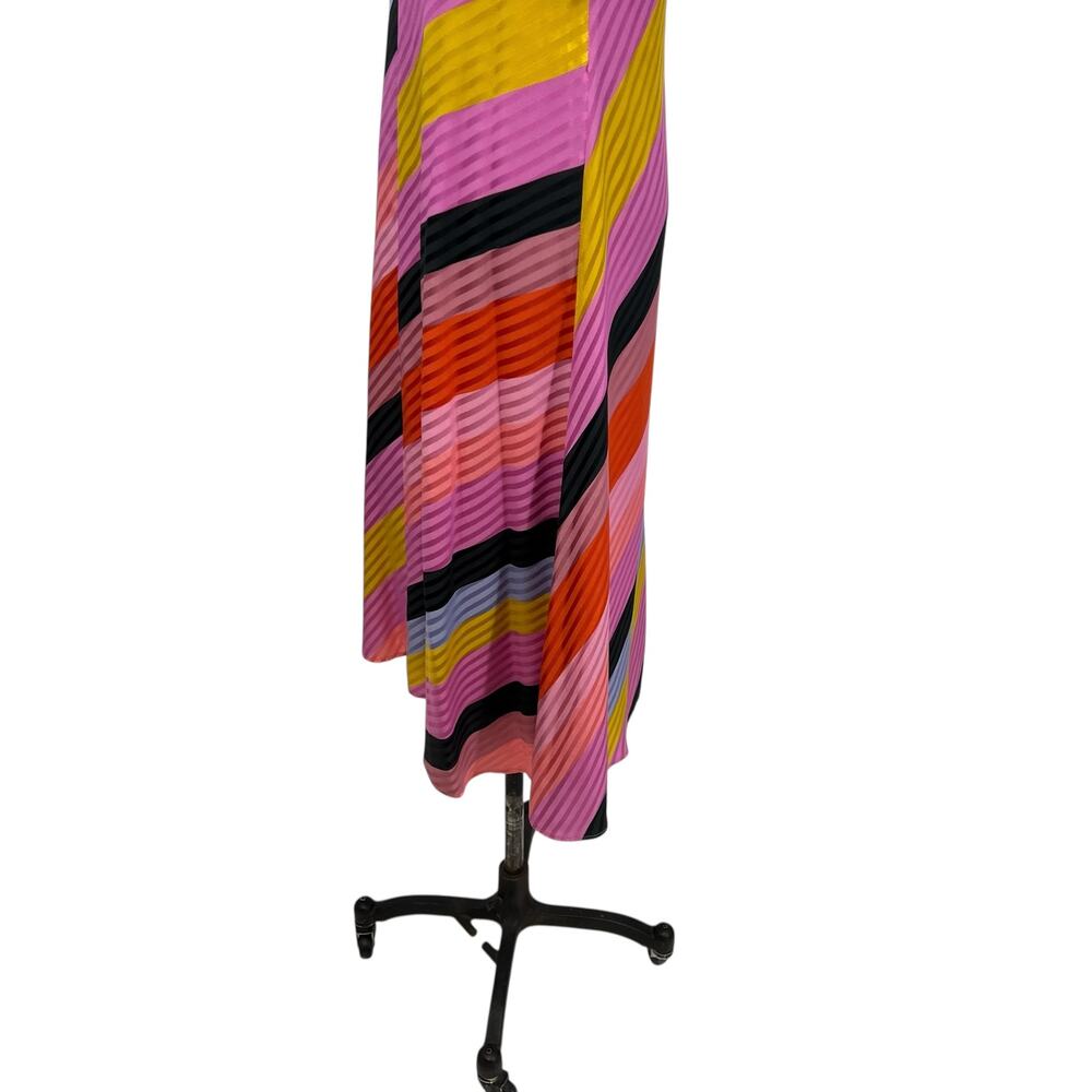 Stine Goya Gianna Dress Slip Midi Striped Silk Colorful Pink‎ Size Small - Picture 9 of 15